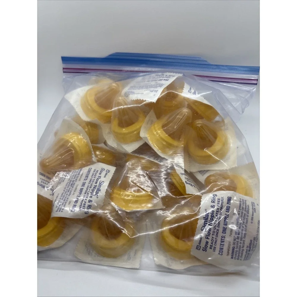 30 Packs of Similac Slow Flow Nipples and Rings